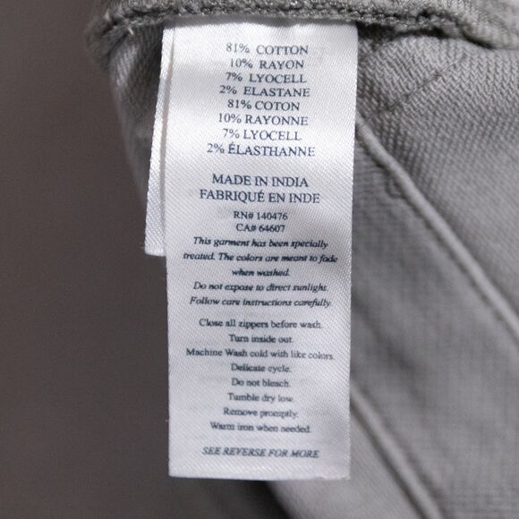 Faherty Stretch Terry 5-Pocket Iron Gray Casual Cotton Pants Jeans Men's 30x31 - Picture 4 of 7